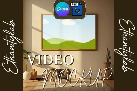 Download Cat Floor Video Frame Mockup - Premium Resources
