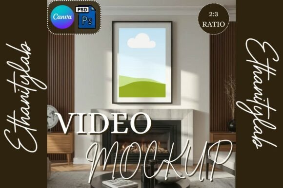 Download Fireplace Video Frame Mockup - Premium Resources